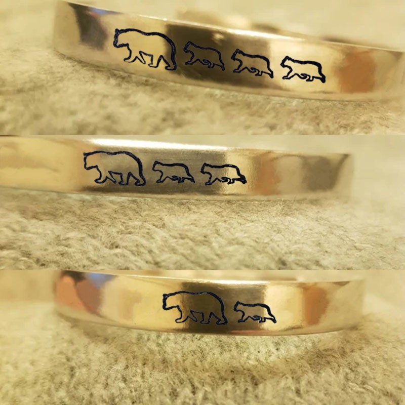 Personalisiertes Mama-Bären-Armband für Mama und Oma