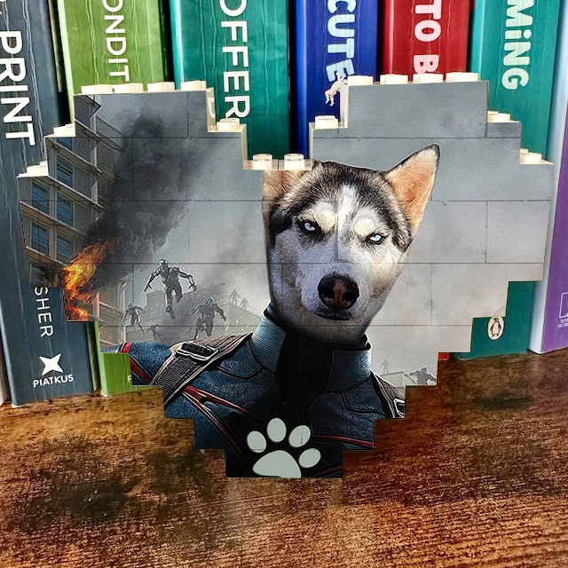 Personalisierter Herz-Fotoblock-Puzzle-Baustein für Tierliebhaber-Andenken