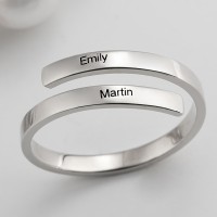 Personalisierter Initial-Stapelring | Benutzerdefinierter Briefring aus Sterlingsilber