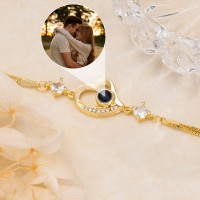 Individuelles Fotoprojektions-Herz-Charm-Armband für Paar, Seelenverwandte, Valentinstag-Geschenkideen