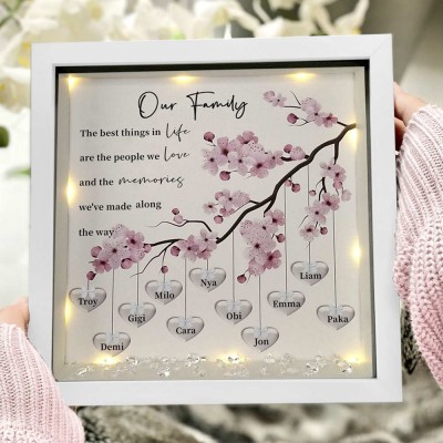 Custom Family Tree Frame With Kids Names The Best Things in Life For New Home Decor Anniversary