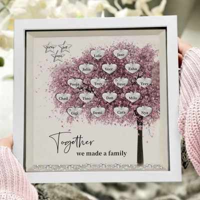 Custom Family Tree Frame With Kids Names Together We Make A Family Anniversary New Home Gift