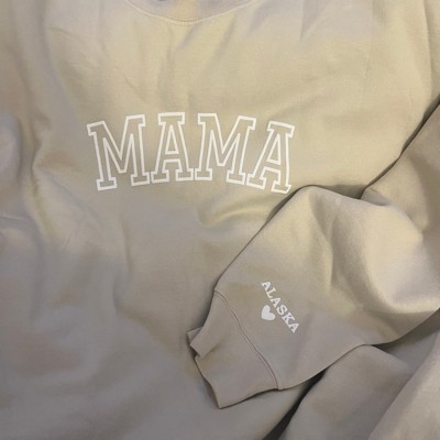 Benutzerdefinierte Mama bestickt Sweatshirt Hoodie mit Kindernamen für Muttertag Geschenkideen
