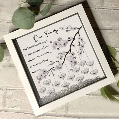 Custom Family Tree Frame With Kids Names The Best Things in Life For New Home Decor Anniversary