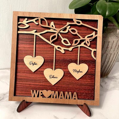 Stammbaum Holzrahmen Name Gravierte Zeichen Personalisierte Wohnkultur Weihnachtsgeschenk