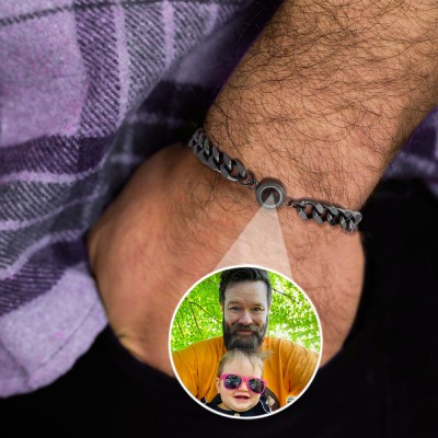 Personalisierte Fotoprojektionsarmband-Geschenkideen zum Vatertag