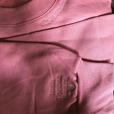Benutzerdefinierte Mama bestickt Sweatshirt Hoodie mit Kindernamen für Muttertag Geschenkideen