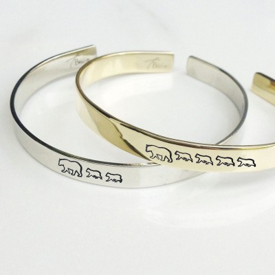 Personalisiertes Mama-Bären-Armband für Mama und Oma