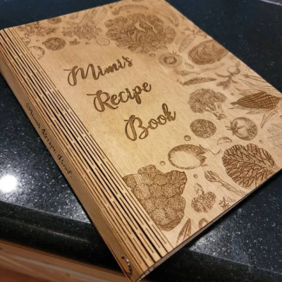Personalisiertes Familien-Mimi-Rezeptbuch aus Holz für Mama, Oma, Weihnachtsgeschenkideen