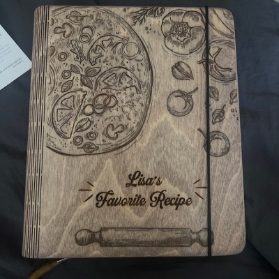 Personalisiertes Familien-Rezeptbuch aus Holz für Mama, Oma, Geschenkideen zum Weihnachtstag