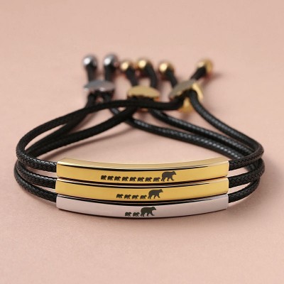 Personalisiertes Mama-Bären-Armband für Mama und Oma