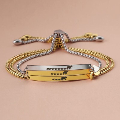 Personalisiertes Mama-Bären-Armband für Mama und Oma