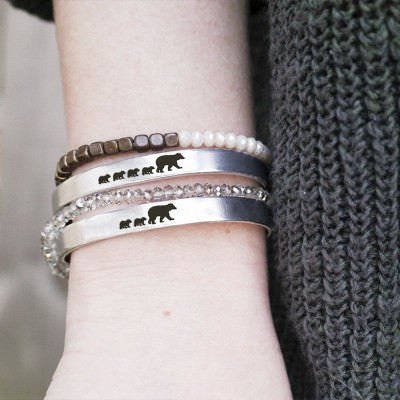 Personalisiertes Mama-Bären-Armband für Mama und Oma