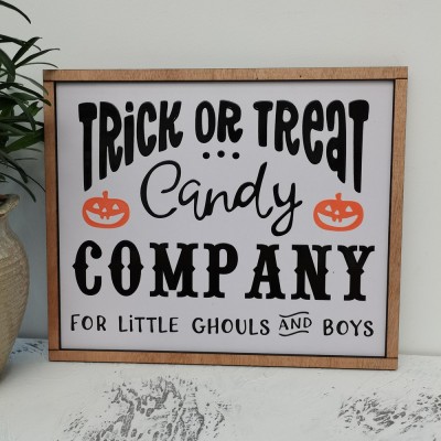 Halloween Süßes oder Saures 3D Schild Bauernhaus Tiered Tray Decor