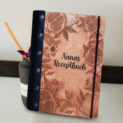 Individuelles Familien-Rezeptbuch aus Holz für Mama, Oma, Geschenkideen zum Weihnachtstag