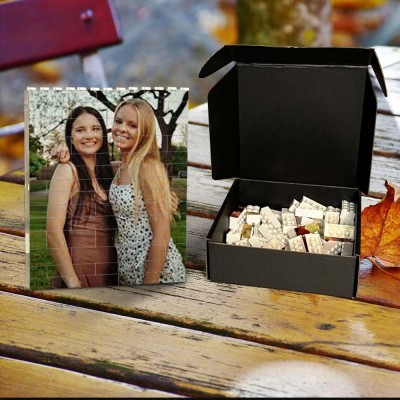 Personalisiertes Fotoblock-Puzzle-Baustein-Geschenk für Freundin Schwester