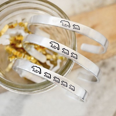 Personalisiertes Mama-Bären-Armband für Mama und Oma