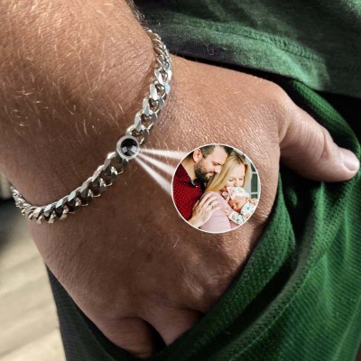 Personalisiertes Fotoprojektions-Armband für das Weihnachtsgeschenk der Familie
