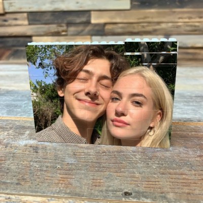 Personalisierte Foto-Block Puzzle Ziegel für Paar Weihnachtsgeschenk