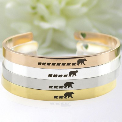 Personalisiertes Mama-Bären-Armband für Mama und Oma