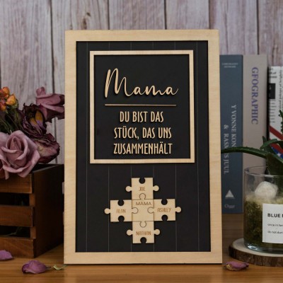 Benutzerdefinierte Mama Puzzle Zeichen mit Namen des Kindes für Mama/Oma Weihnachtsgeschenk