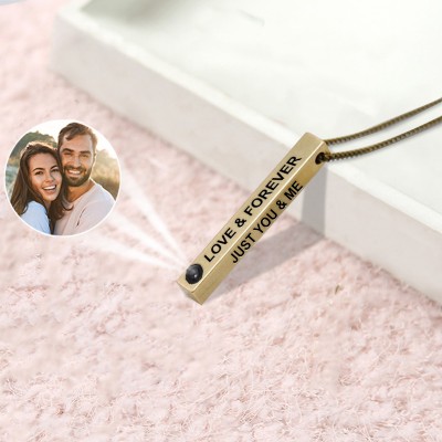 Personalisierte Fotoprojektions-Halskette für Ihn, ihren Valentinstag