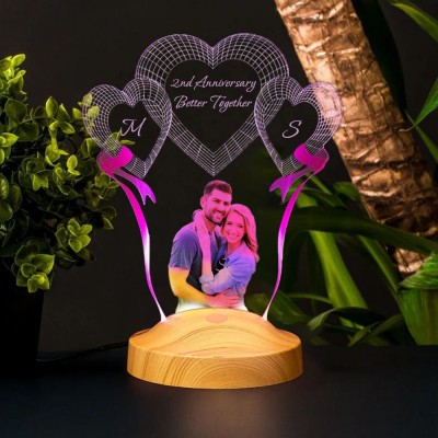 Individuelles Foto-LED-Nachtlicht, Valentinstagsgeschenk für ihr Paar, Schlafzimmer-Dekoration