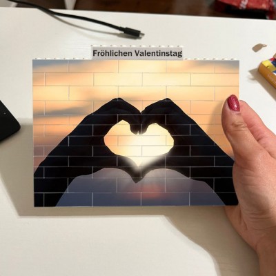 Personalisierte Foto-Block-Puzzle-Baustein-Jubiläums-Valentinstag-Geschenkideen