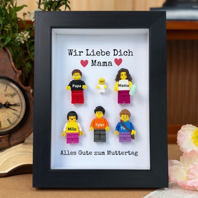 Personalisierte Kleine Figur mit Rahmen für Mama Muttertag Geschenk