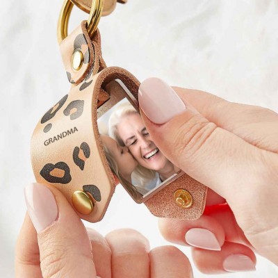 Personalisierte Leder Foto Schlüsselanhänger Schlüsselanhänger Geschenke zum Muttertag