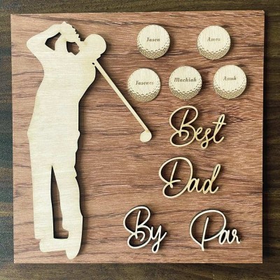 Personalisierte Golfplakette mit 1-10 Namen eingraviert Vatertagsgeschenk