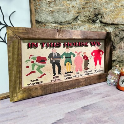 Happy Halloween Horror Movie Sign Home Decor