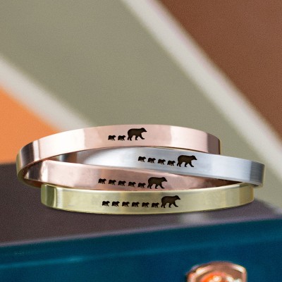 Personalisiertes Mama-Bären-Armband für Mama und Oma