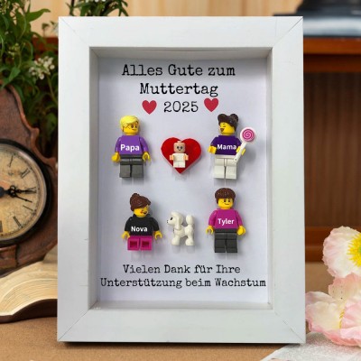 Personalisierte Kleine Figur mit Rahmen für Mama Muttertag Geschenk