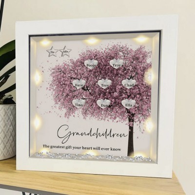 Custom Family Tree Frame With Grandchildren Names The Greatest Gift For Anniversary New Home