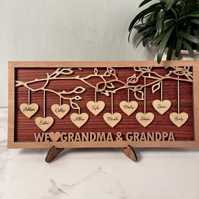 Stammbaum Holzrahmen Name Gravierte Zeichen Personalisierte Wohnkultur Weihnachtsgeschenk