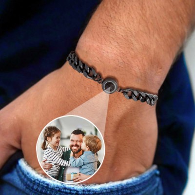 Personalisierte Fotoprojektionsarmband-Geschenkideen zum Vatertag