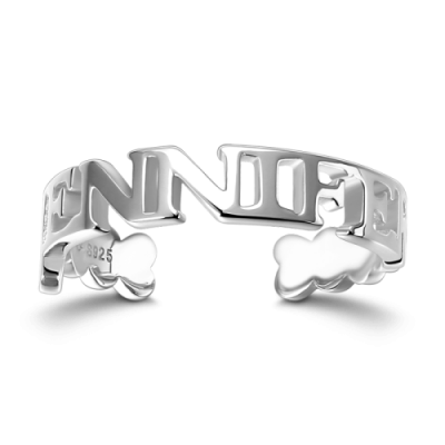 S925 Sterling Silber Namensring