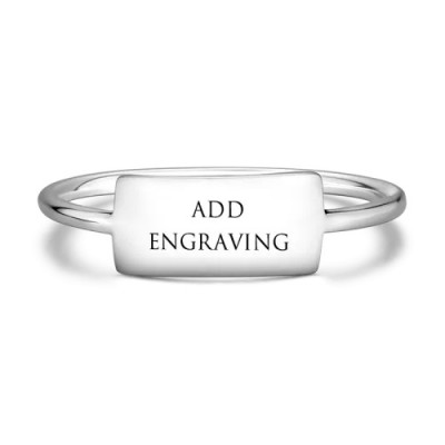 S925 Silber gravierter Versprechensring