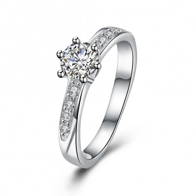 S925 Silber Blending Love Verlobungsring