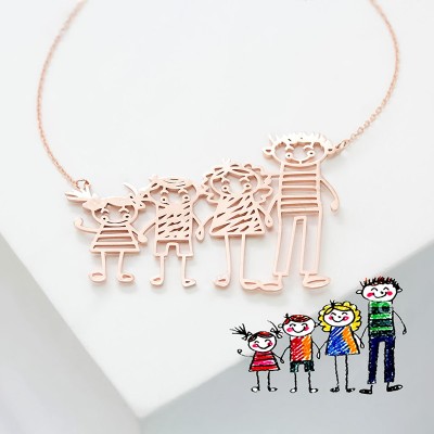 Zeichnungshalsketten für Kinder - Besonderer Schmuck für Mütter
