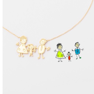 Zeichnungshalsketten für Kinder - Besonderer Schmuck für Mütter