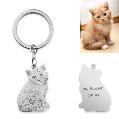 Haustier Silhouette Anhänger Individuell gravierter Schmuck Diy Dog Pedant