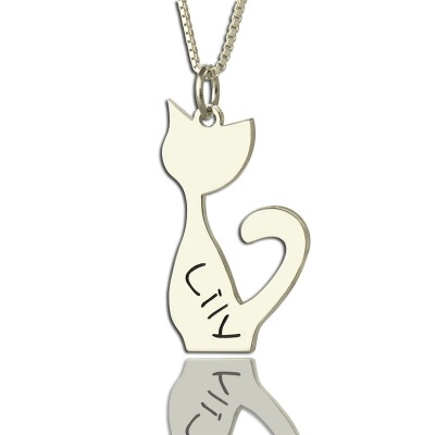 Personalisierte Halskette mit Katzennamen