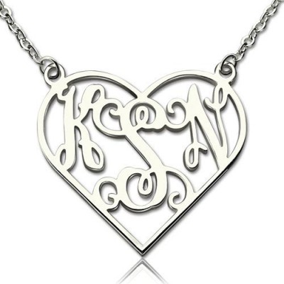 Herz-Monogramm-Halskette