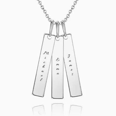 Personalisierte Bar Halskette Kundenspezifische Namensgravur Gold Halskette Geschenke