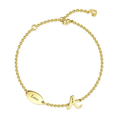 Initial Name Armband 14k vergoldet
