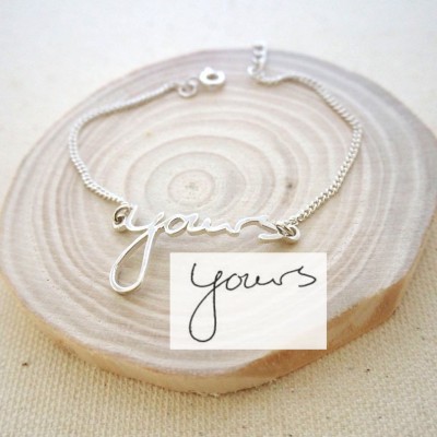 Benutzerdefinierte tatsächliche Handschrift Schmuck | Signature Armband