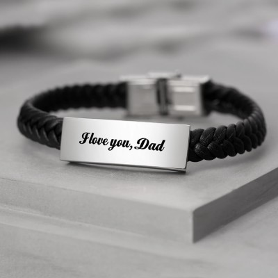 Herren personalisiertes graviertes Namensarmband