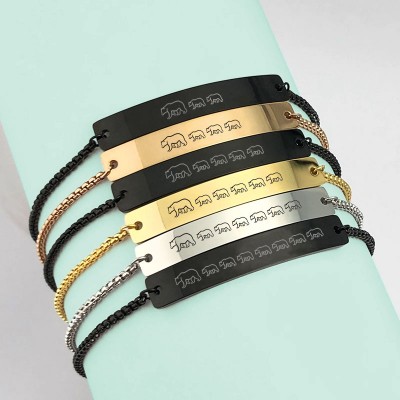 Personalisiertes Mama-Bären-Armband für Mama und Oma
